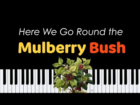 Easy Piano Sheet Music for Beginners | Here We Go Round the Mulberry Bush PDF