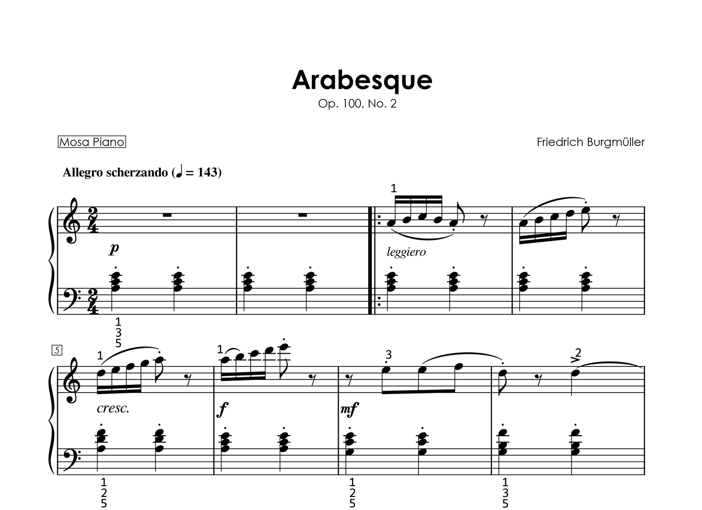 Arabesque Op.100 No.2 - Friedrich Burgmuller