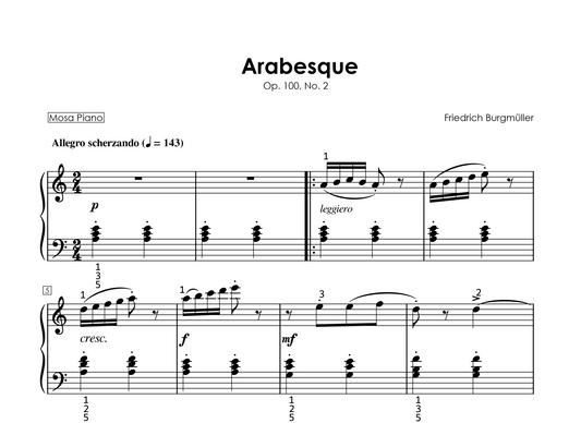Arabesque Op.100 No.2 - Friedrich Burgmuller