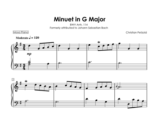 Minuet in G Major - Bach ( Petzold )