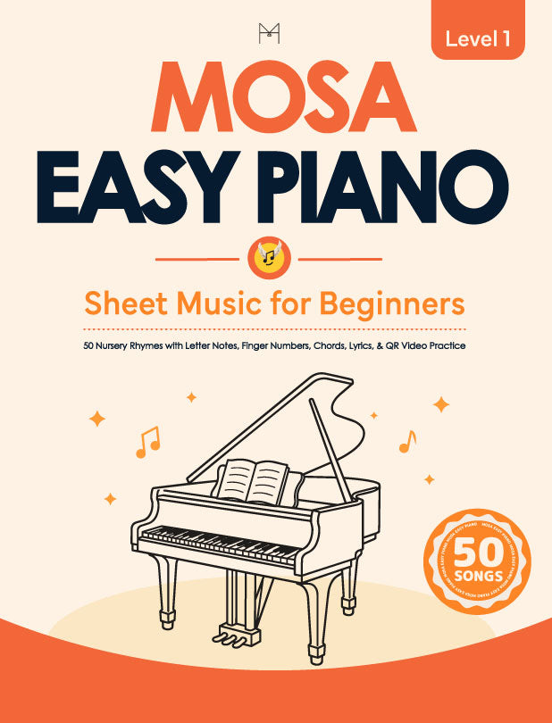 MOSA Easy Piano Sheet Music – 50 Nursery Rhymes for Beginners (PDF)