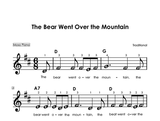 Easy piano sheet music for beginners PDF by Mosa Piano