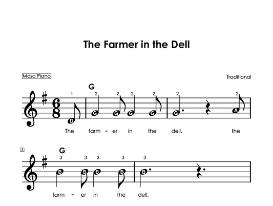Easy piano sheet music for beginners PDF by Mosa Piano