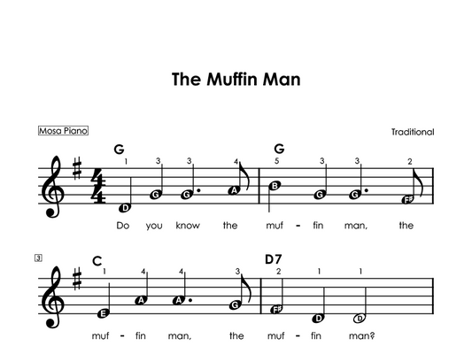 Easy piano sheet music for beginners PDF by Mosa Piano