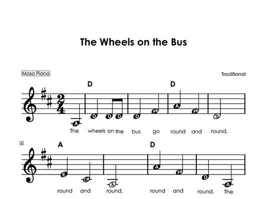 Easy piano sheet music for beginners PDF by Mosa Piano