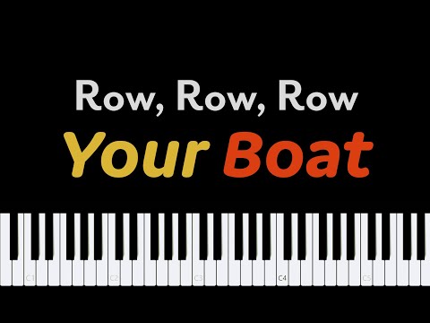 Easy Piano Sheet Music for Beginners | Row,Row,Row Your Boat PDF