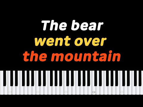 Easy Piano Sheet Music for Beginners | The Bear Went Over the Mountain PDF