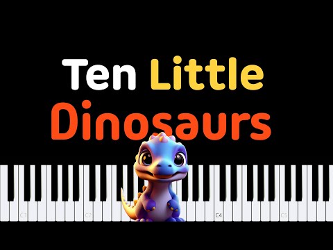 Easy Piano Sheet Music for Beginners | Ten Little Dinosaurs PDF